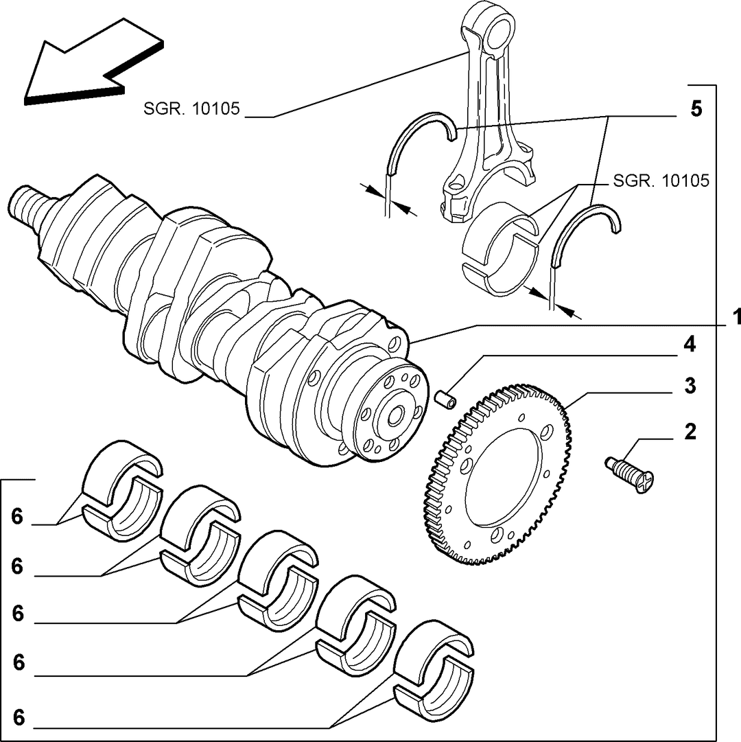 CRANKSHAFT AND FLYWHEEL 18