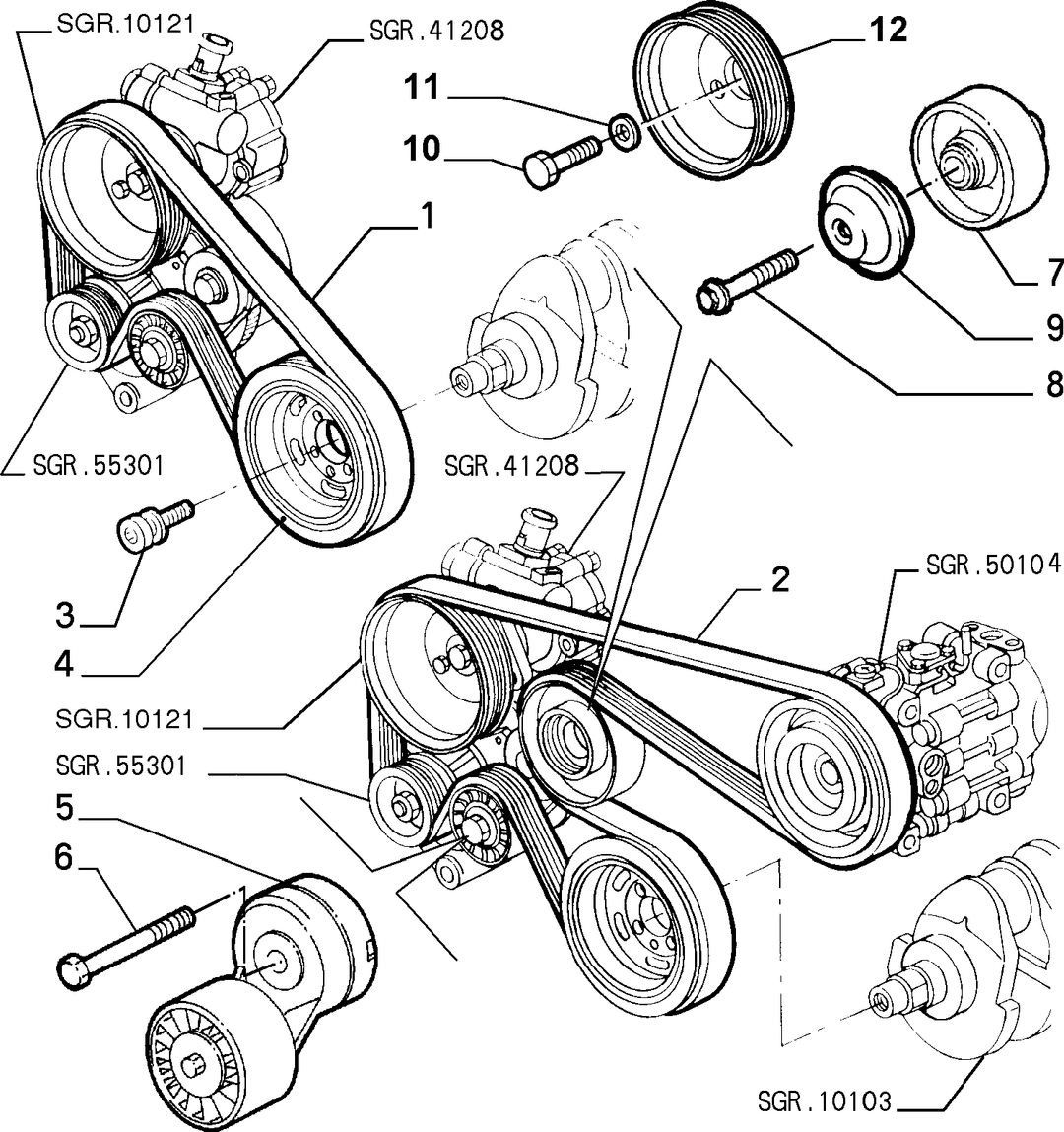 VARIOUS CONTROLS (BELTS AND PULLEYS) 1