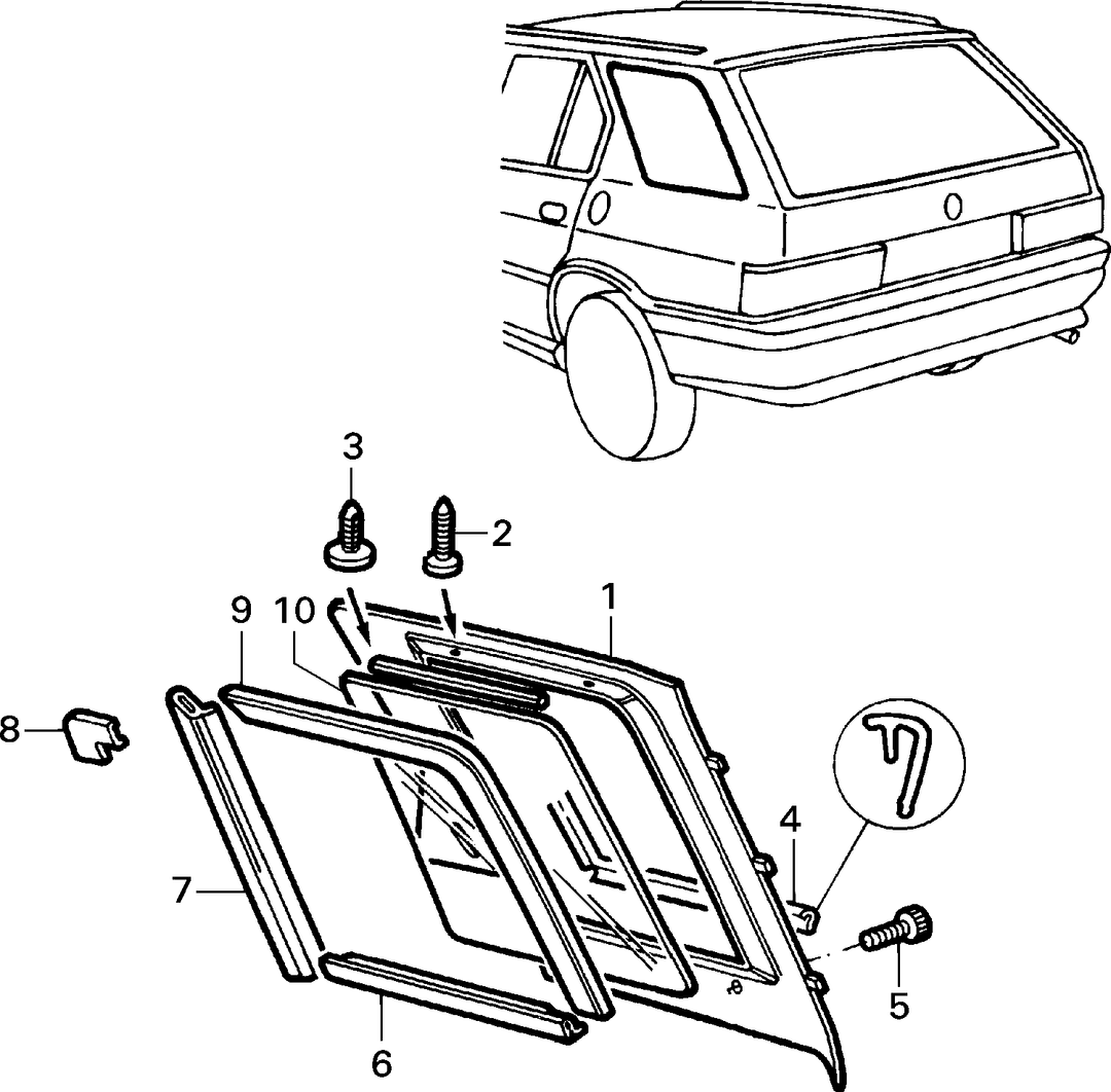 REAR SIDE WINDOW