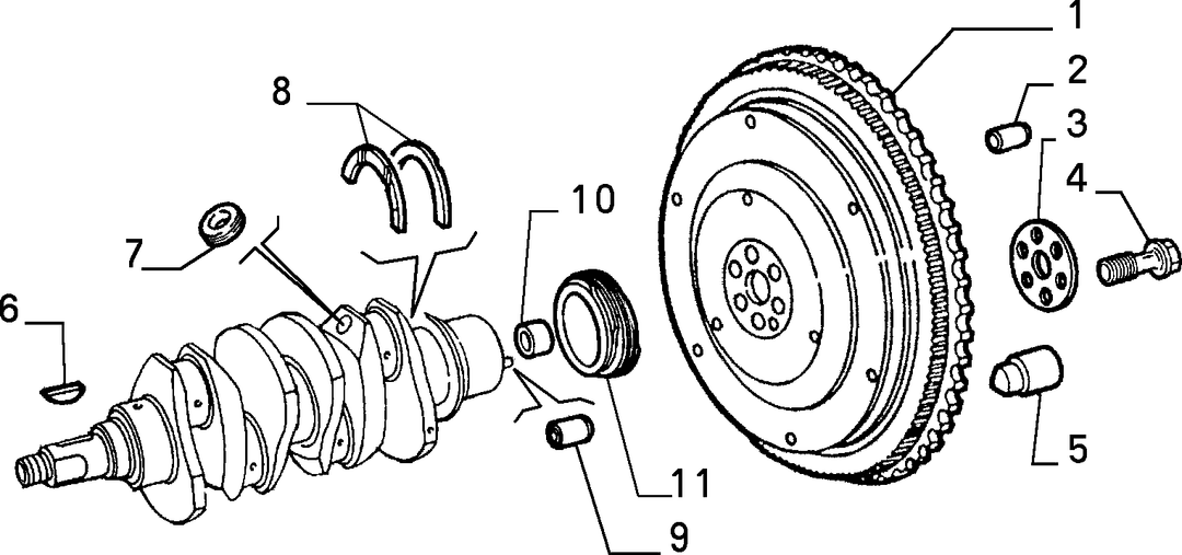 CRANKSHAFT AND FLYWHEEL 1