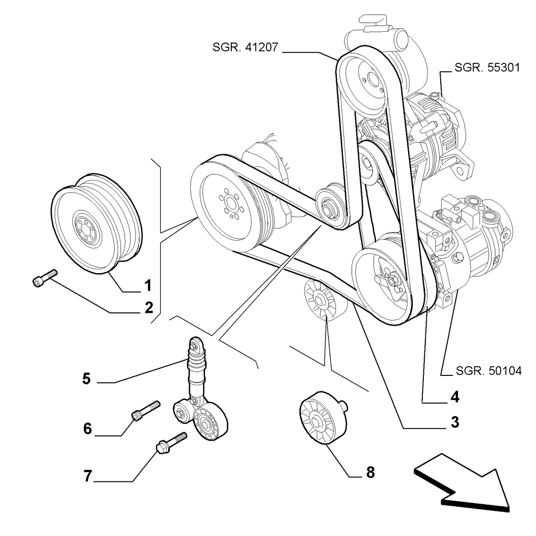 VARIOUS CONTROLS (BELTS AND PULLEYS) 17