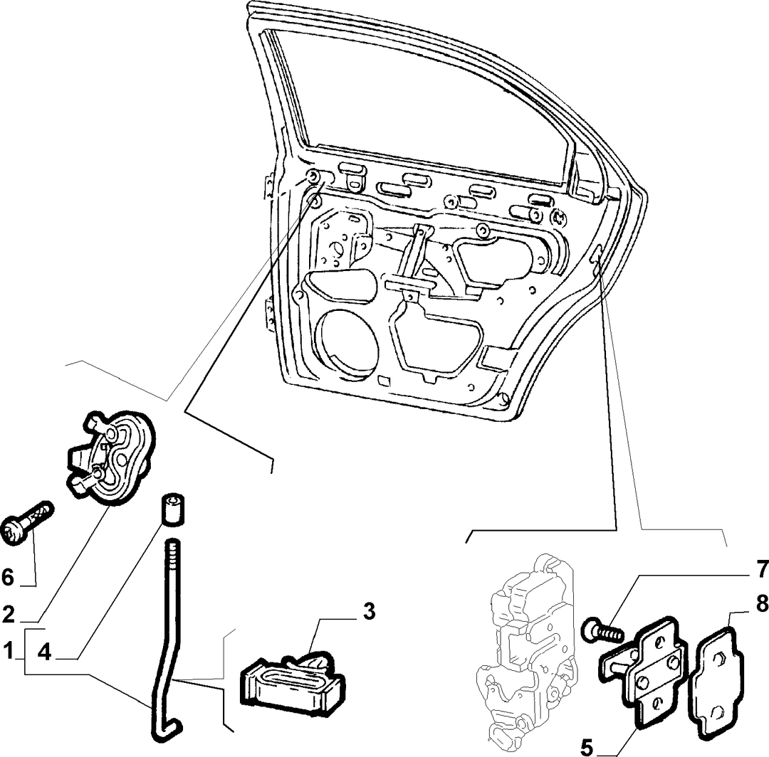 LOCKS AND CONTROLS FOR REAR SIDE DOOR  3
