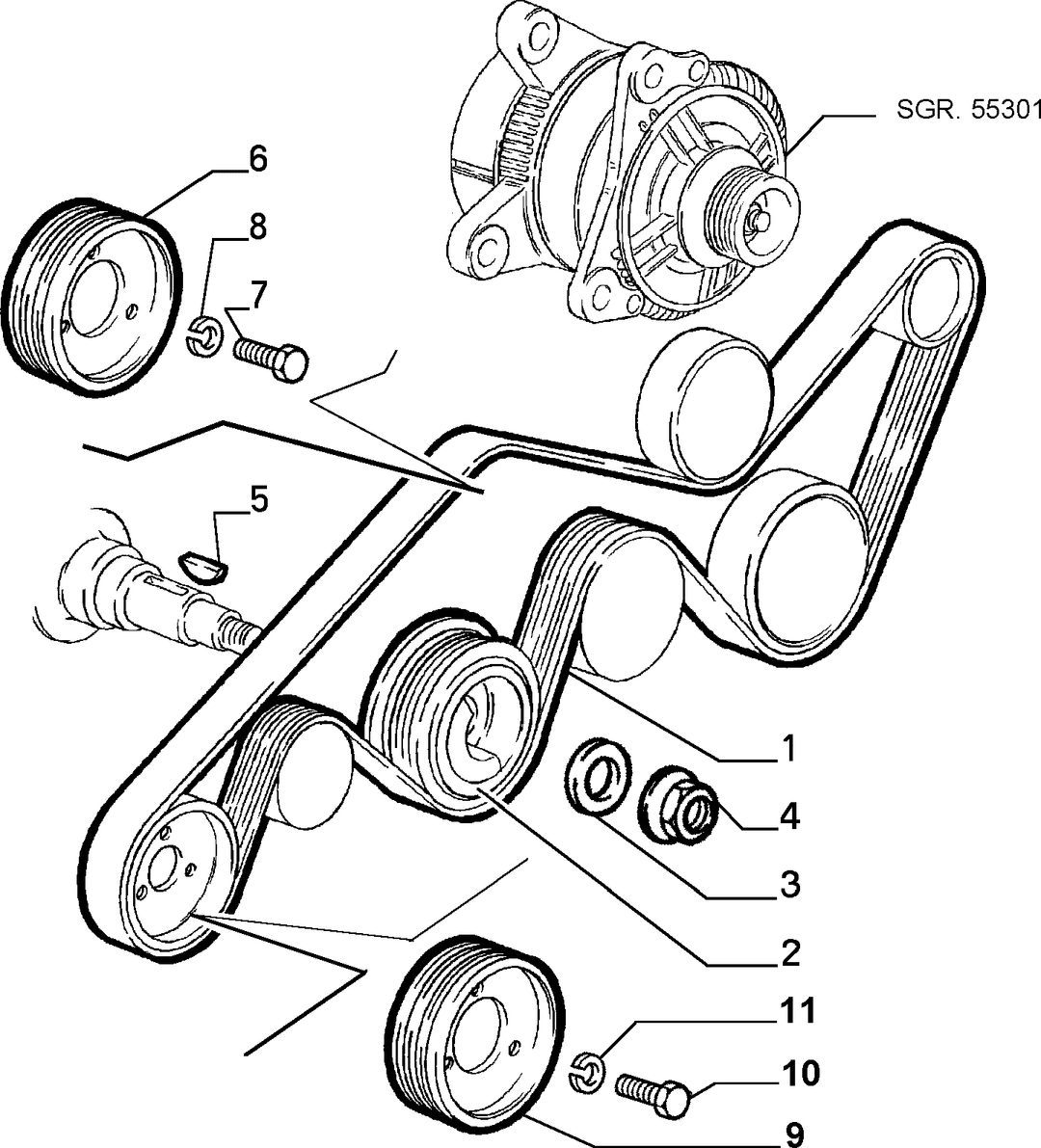 VARIOUS CONTROLS (BELTS AND PULLEYS) 6