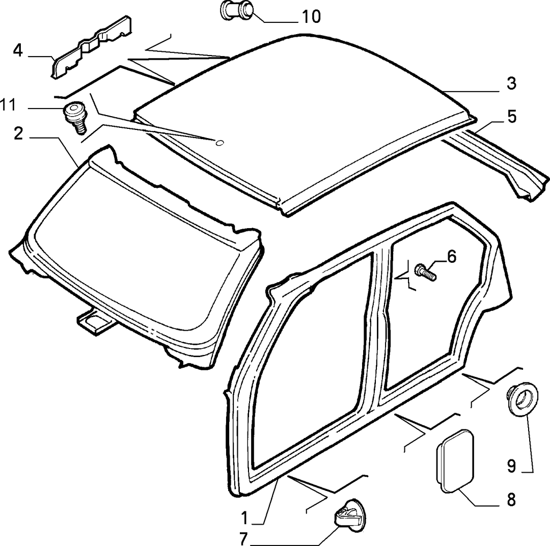BODYSHELL, PANELS (CENTRAL PART)  1