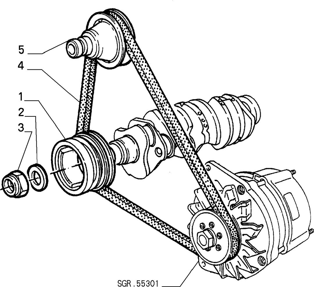 VARIOUS CONTROLS (BELTS AND PULLEYS) 1