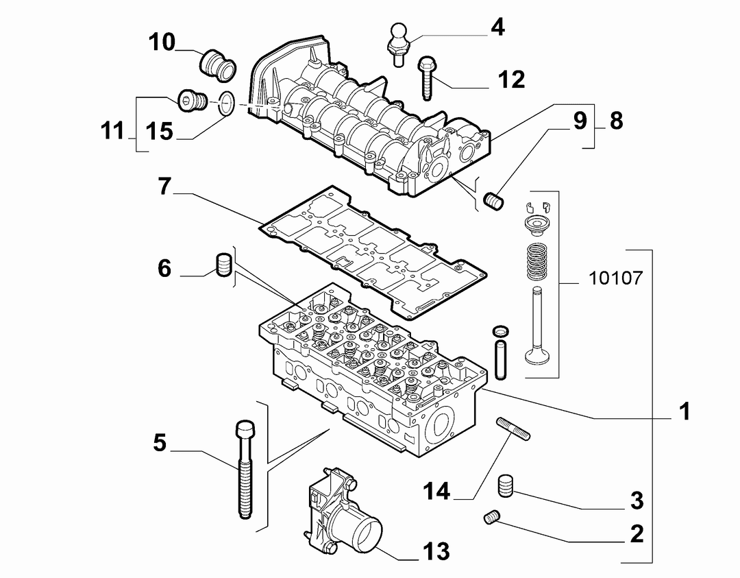 CYLINDER HEAD AND GASKETS 4