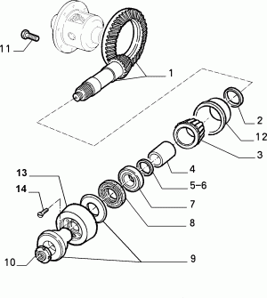 REAR AXLE FINAL DRIVE AND DIFFERENTIAL GEARS