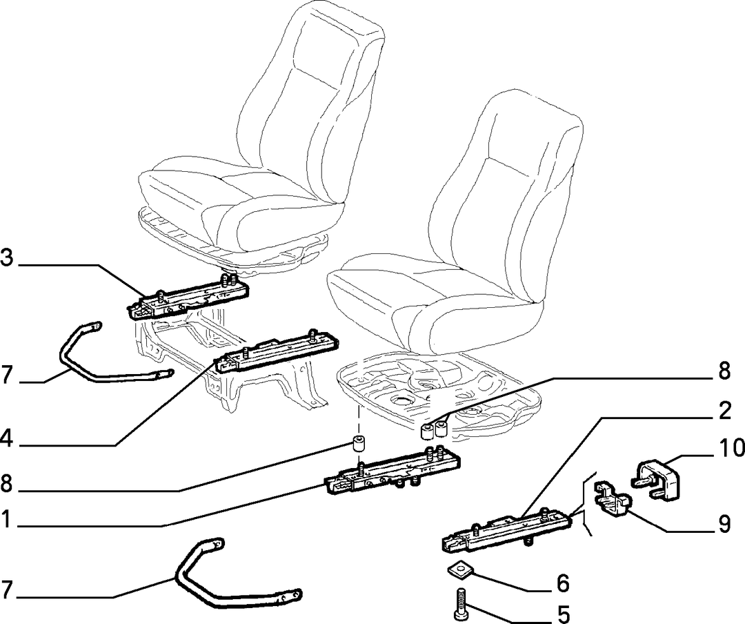 FRONT SEAT RAILS 1
