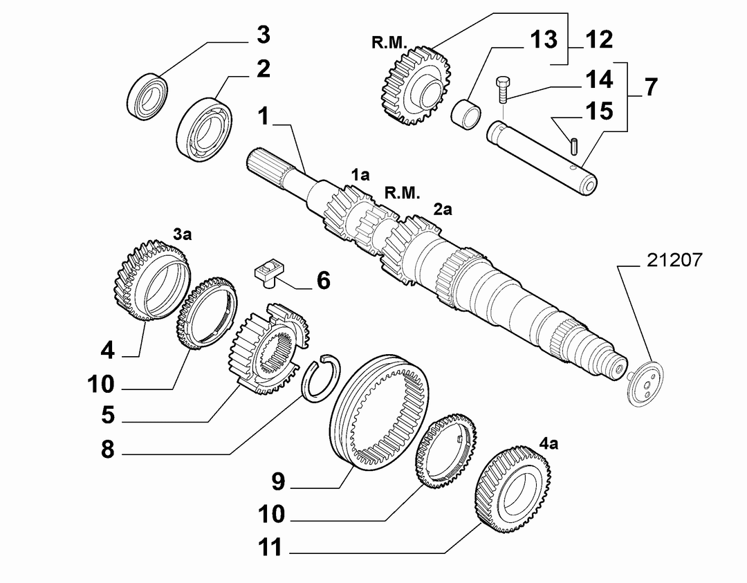 PRIMARY SHAFT AND GEAR LEAD 1