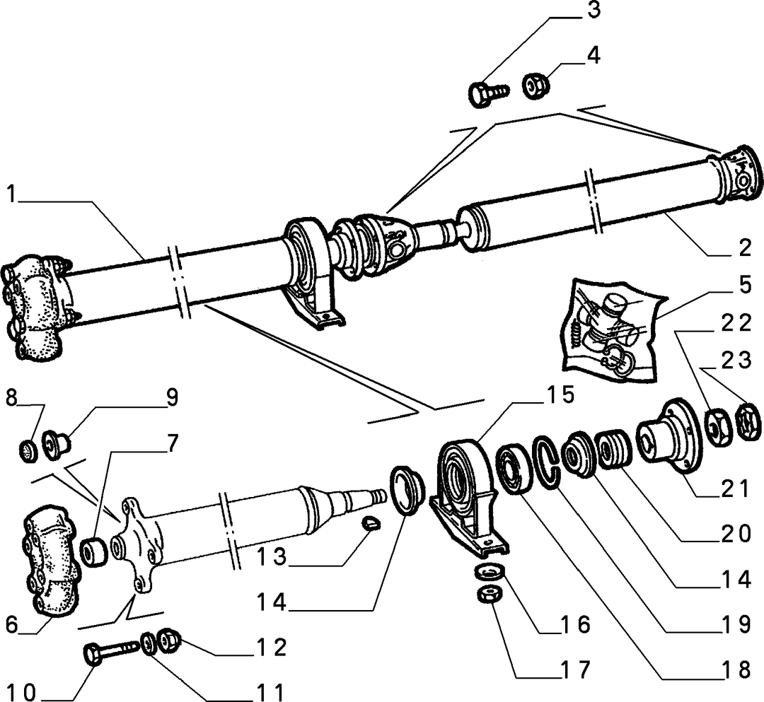 TRANSMISSION-TO-AXLE PROPELLER SHAFT 