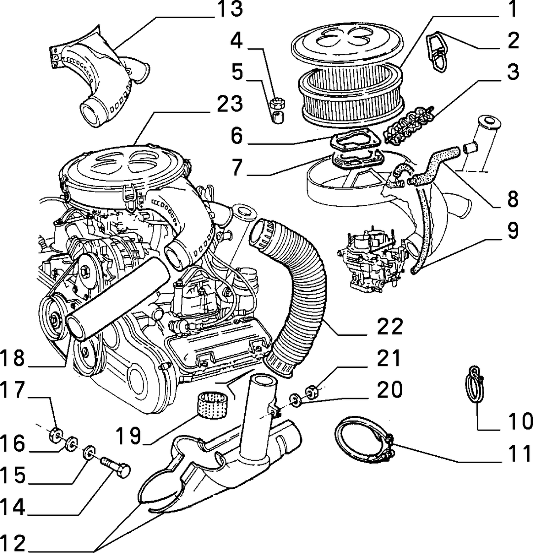 CARBURATOR AND AIR CLEANER 2