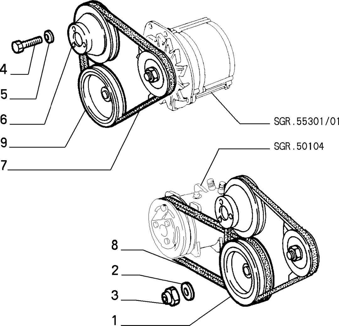 VARIOUS CONTROLS (BELTS AND PULLEYS) 3
