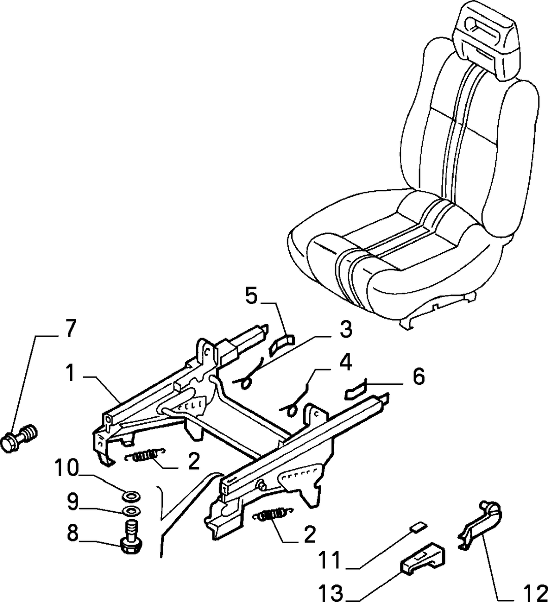 FRONT SEAT RAILS 2