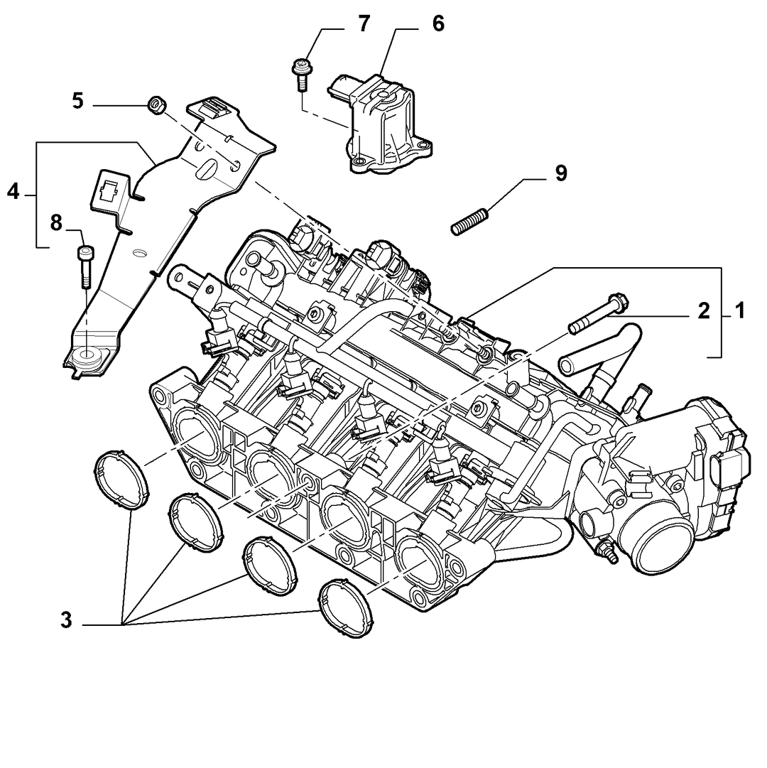 INTAKE MANIFOLD AND BUTTERFLY CLIPS 5