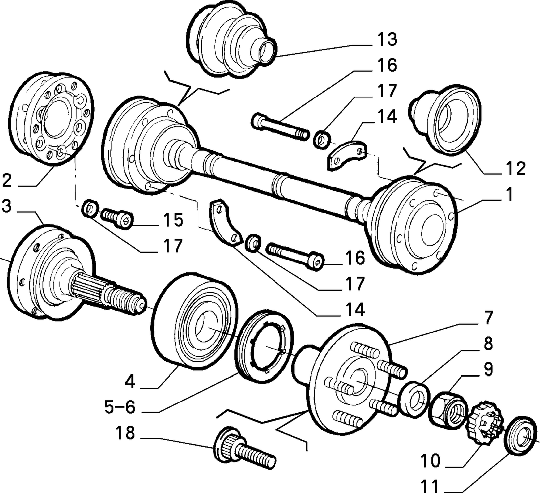 REAR AXLE SEMI-SHAFT 