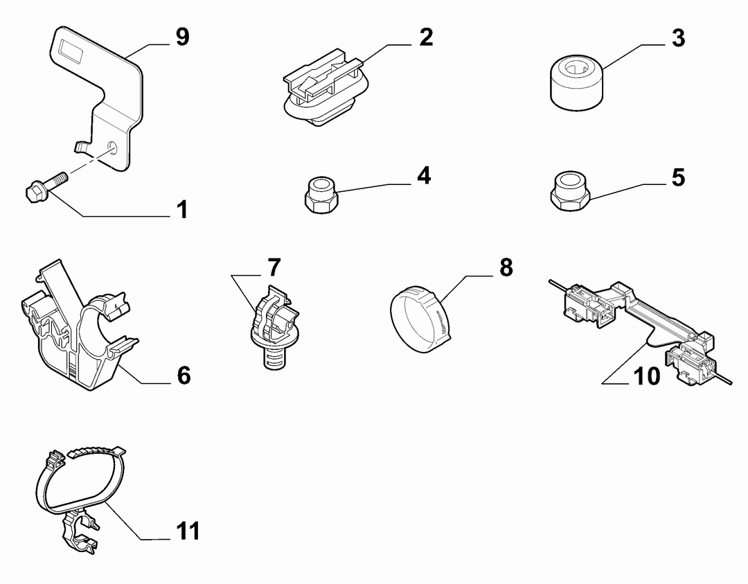 CABLE SET FIXINGS