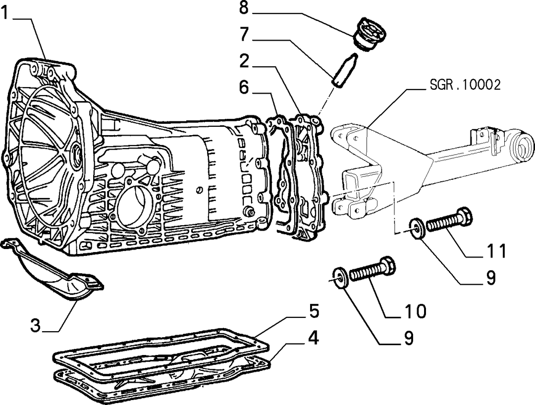 TRANSMISSION AND DIFFERENTIAL UNIT, CASING AND COVERS 1