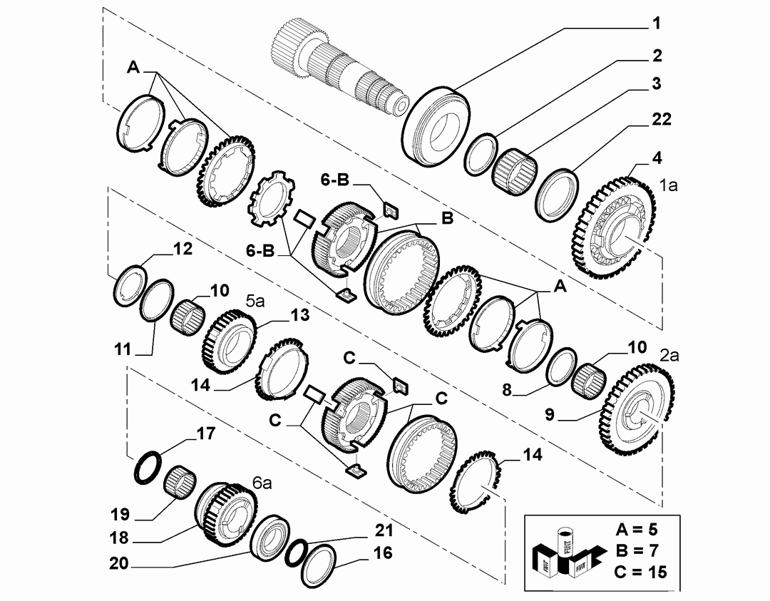LOWER SECONDARY SHAFT AND GEAR LEAD 4