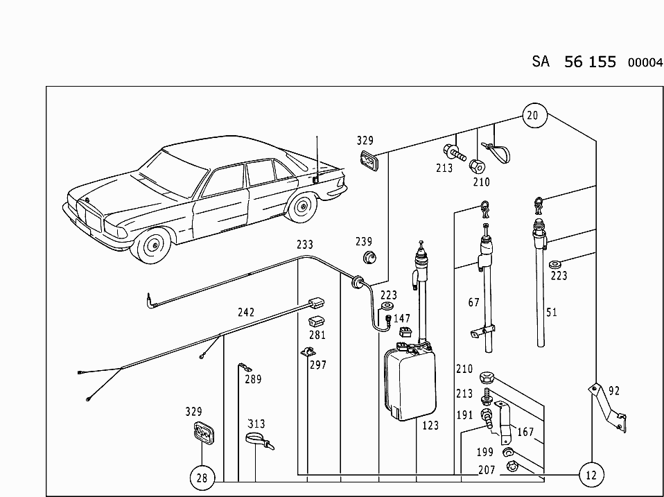 08 antenna, rear end mounted or front fender mounted; sales codes