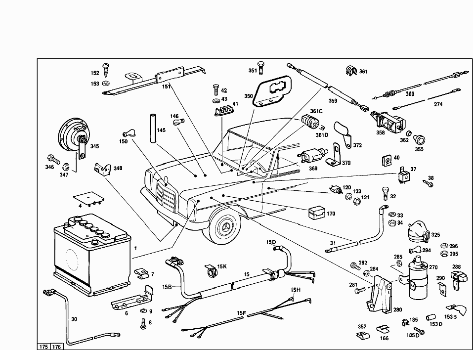 Electrical equipment and instruments – Mercedes 8 W114 W115